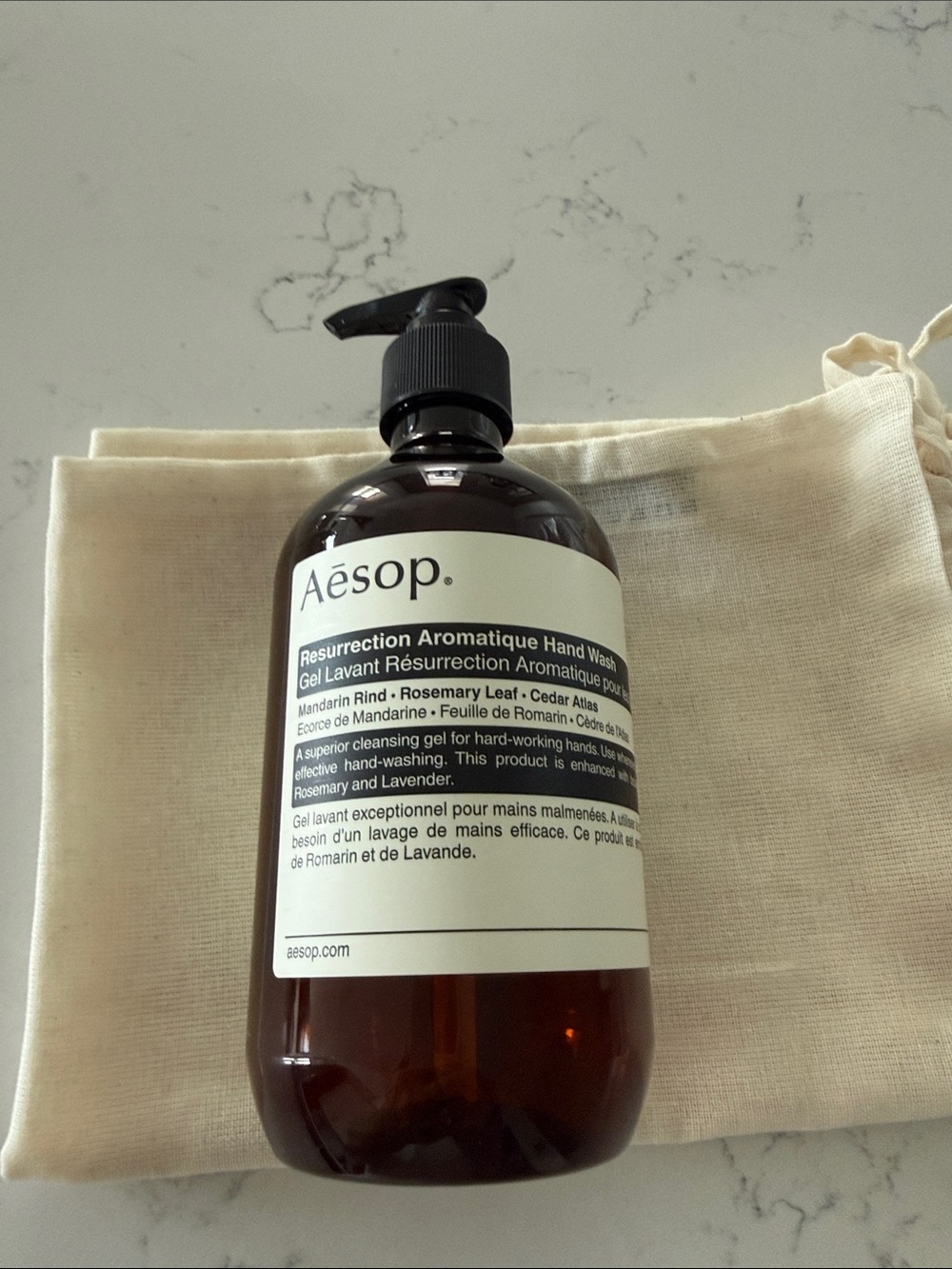 Aesop Resurrection Aromatique Hand Wash — Amber/Brown Bottle. Empty bottle. - Picture 2 of 3
